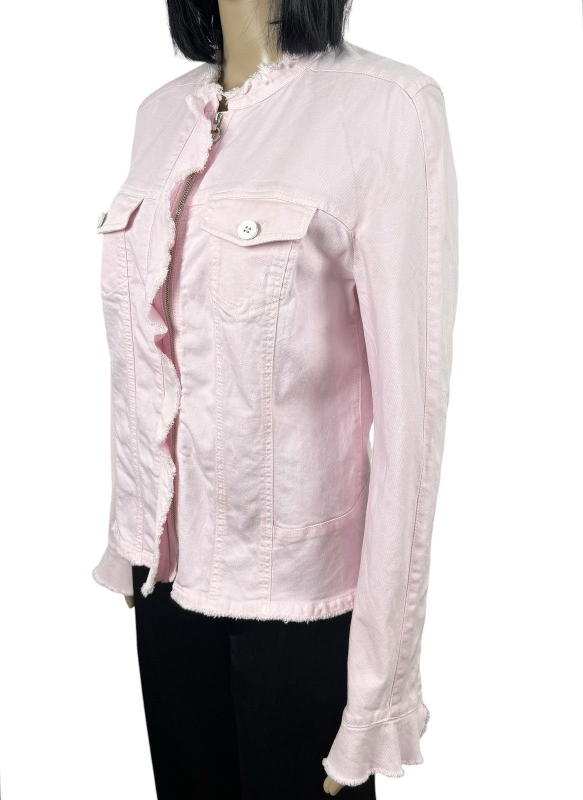 Other Marc Cain Pink Denim Jacket Zip size 5 Size L / US 10 / IT 46 - 4 Thumbnail