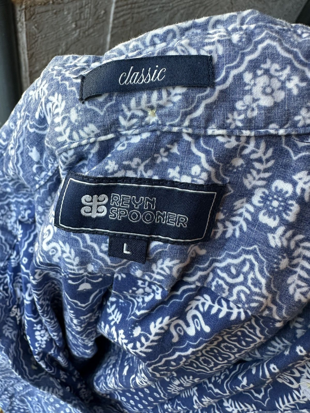 Reyn Spooner PreOwned Reyn Spooner Classic Hawaiian Print Blue Men's L Size US L / EU 52-54 / 3 - 4 Thumbnail