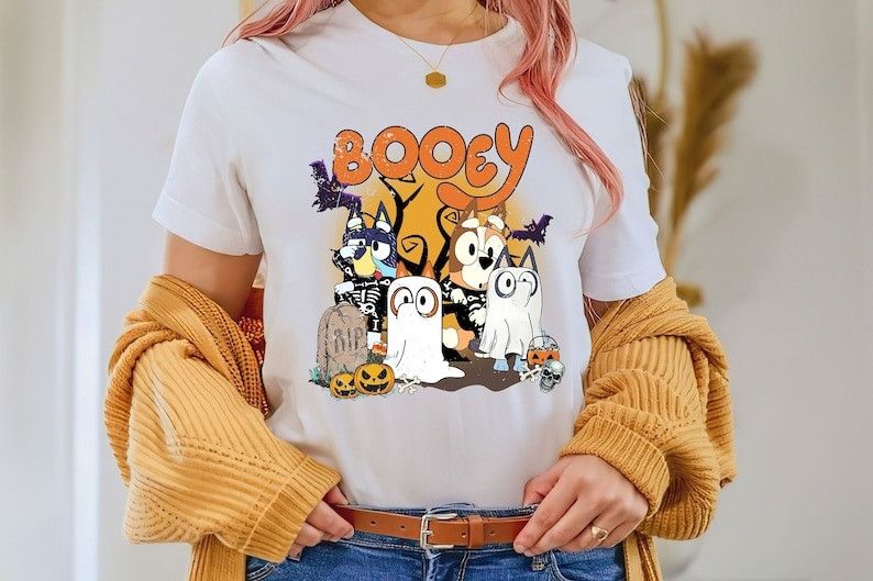 Designer Retro Bluey Halloween Shirt Size M / US 6-8 / IT 42-44 - 1 Thumbnail