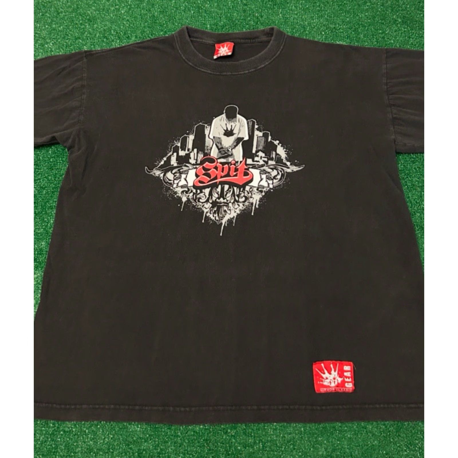 Vintage VINTAGE Spit Gear Hip Hop Shirt XL Mens 90s Y2K VTG Black Short Sleeve Tee Size US XL / EU 56 / 4 - 5 Thumbnail