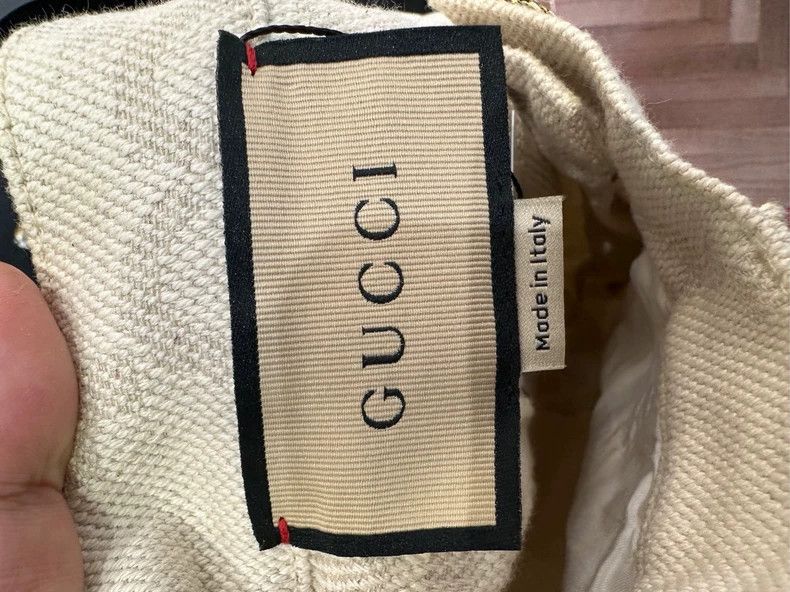 GucciBeige double G old flower print zipper shorts 2503-Nex