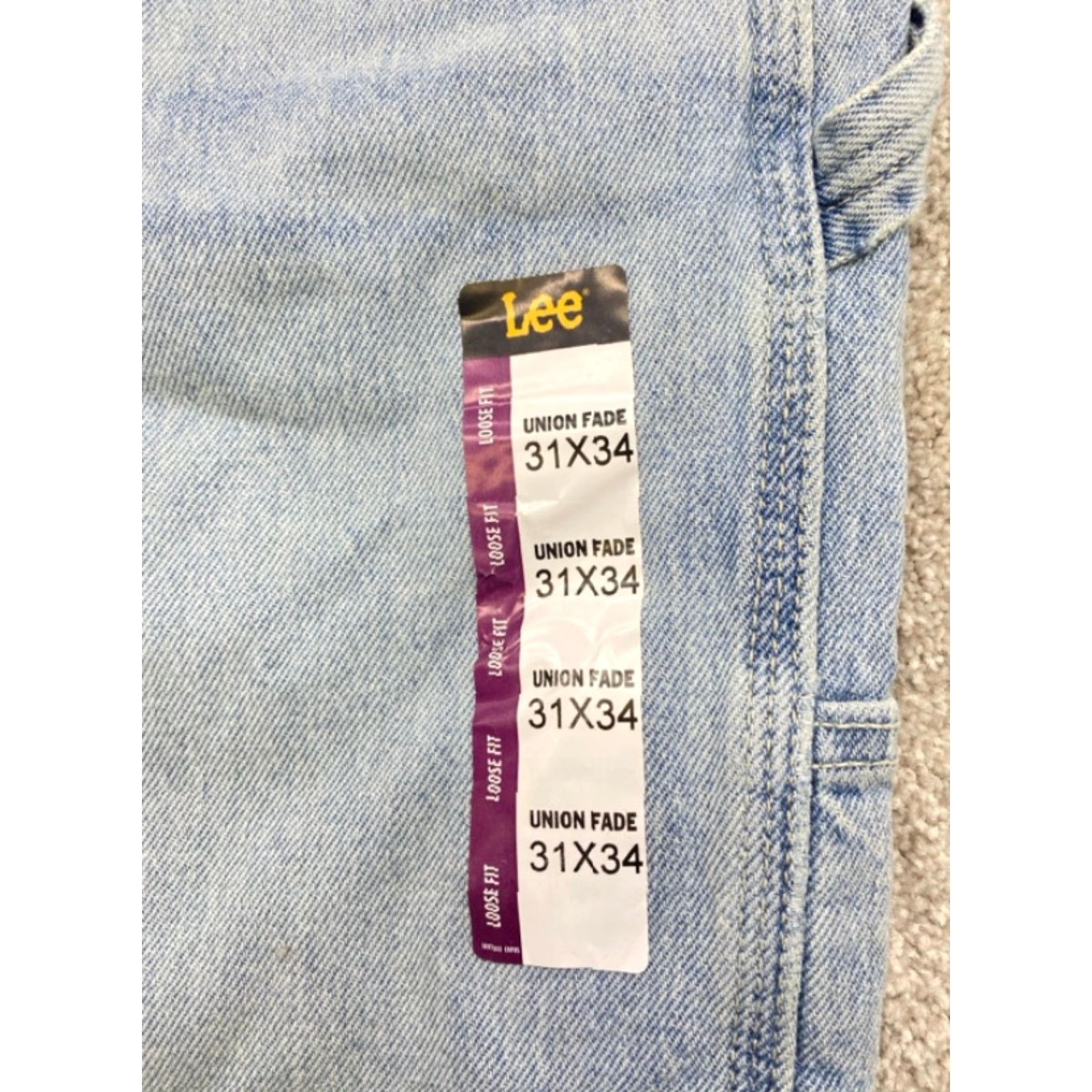 Lee VINTAGE Lee Legendary Jeans Men's 31x34 Workwear Loose Fit Carpenter Straight Leg Blue Cotton Denim 112339181 Mens Size US 31 - 5 Thumbnail