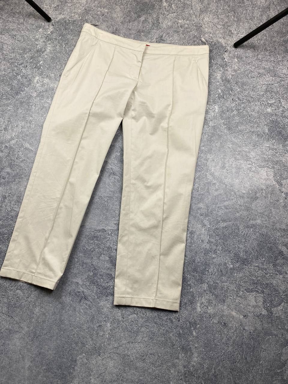 Prada Vintage Prada Beige Cropped Stretch Women's Pants Size 34" / US 12 / IT 48 - 3 Thumbnail