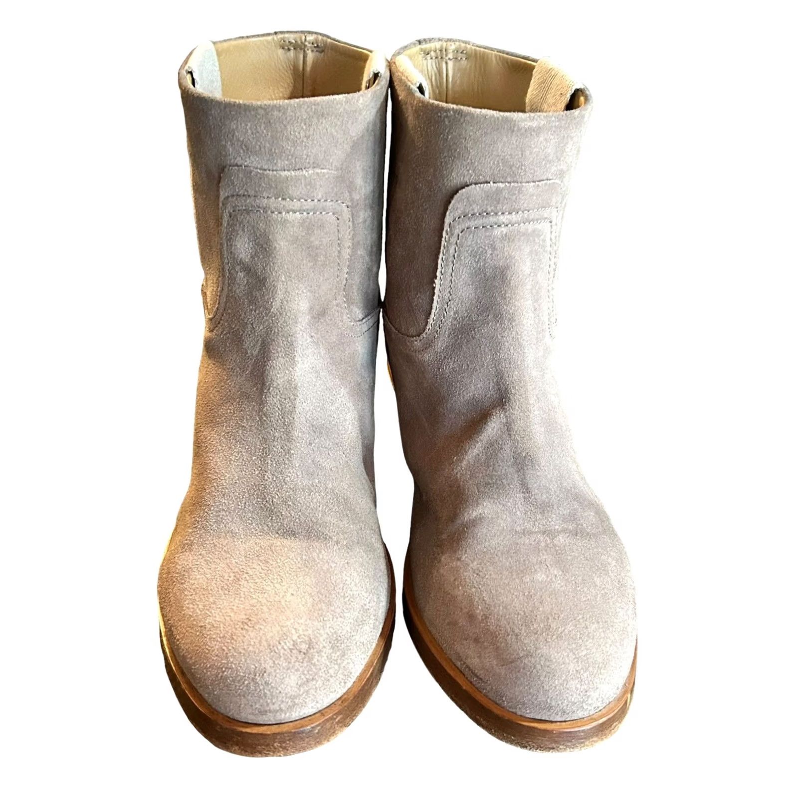 Rag & Bone Rag & bone Holly Ankle Boots Suede Pull On Gray Taupe Women’s US 6.5 EU 37 UK 4.5 Sz 39 or 9 Size US 7 / IT 37 - 2 Thumbnail