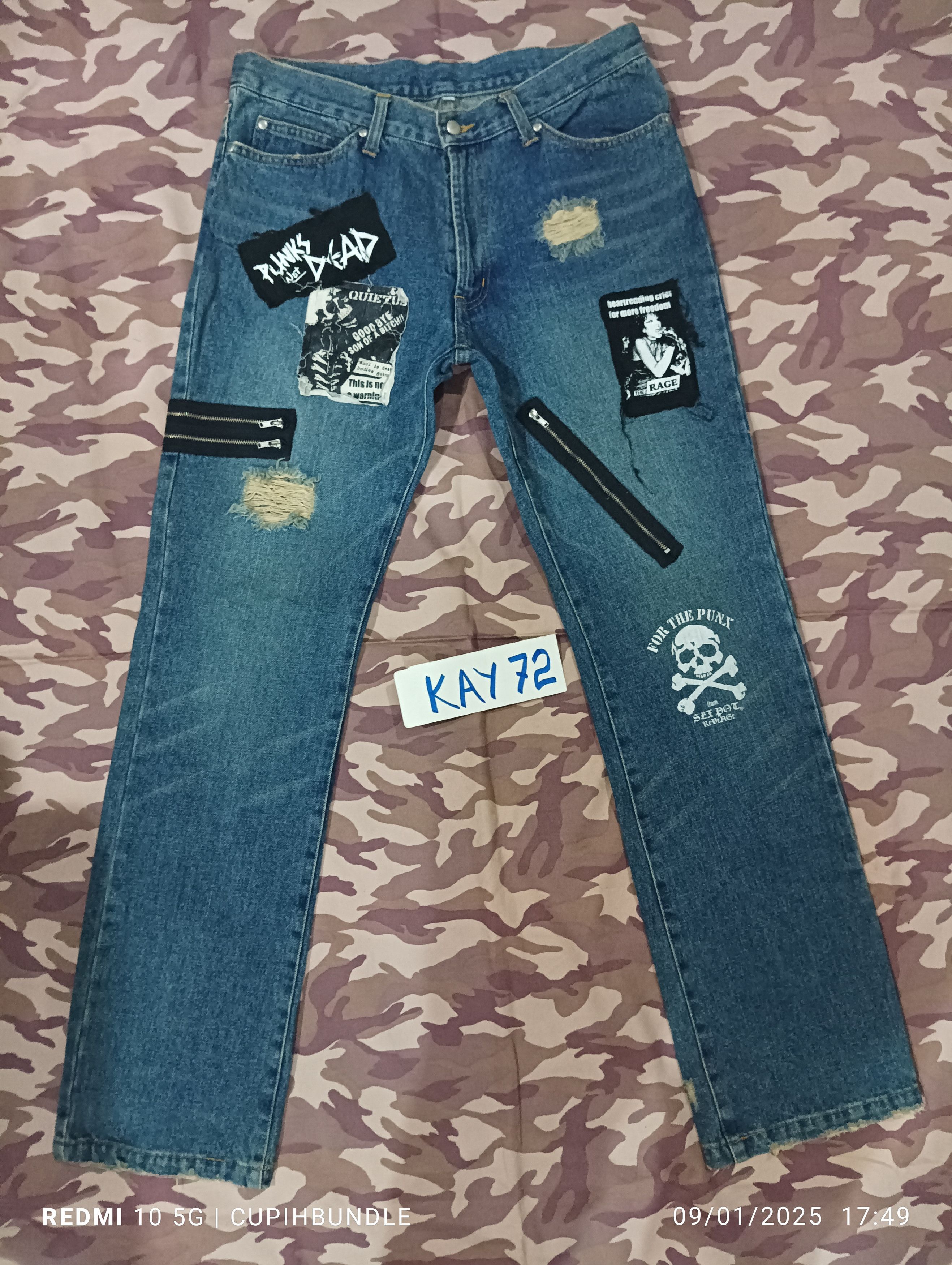 Japanese Brand SEX POT REVENGE DENIM JEANS Size US 32 / EU 48 - 1 Thumbnail