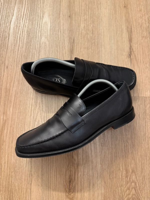 Tod's Tod's Loafers Leather moccasins Black size 42 Size US 9 / EU 42 - 1 Thumbnail