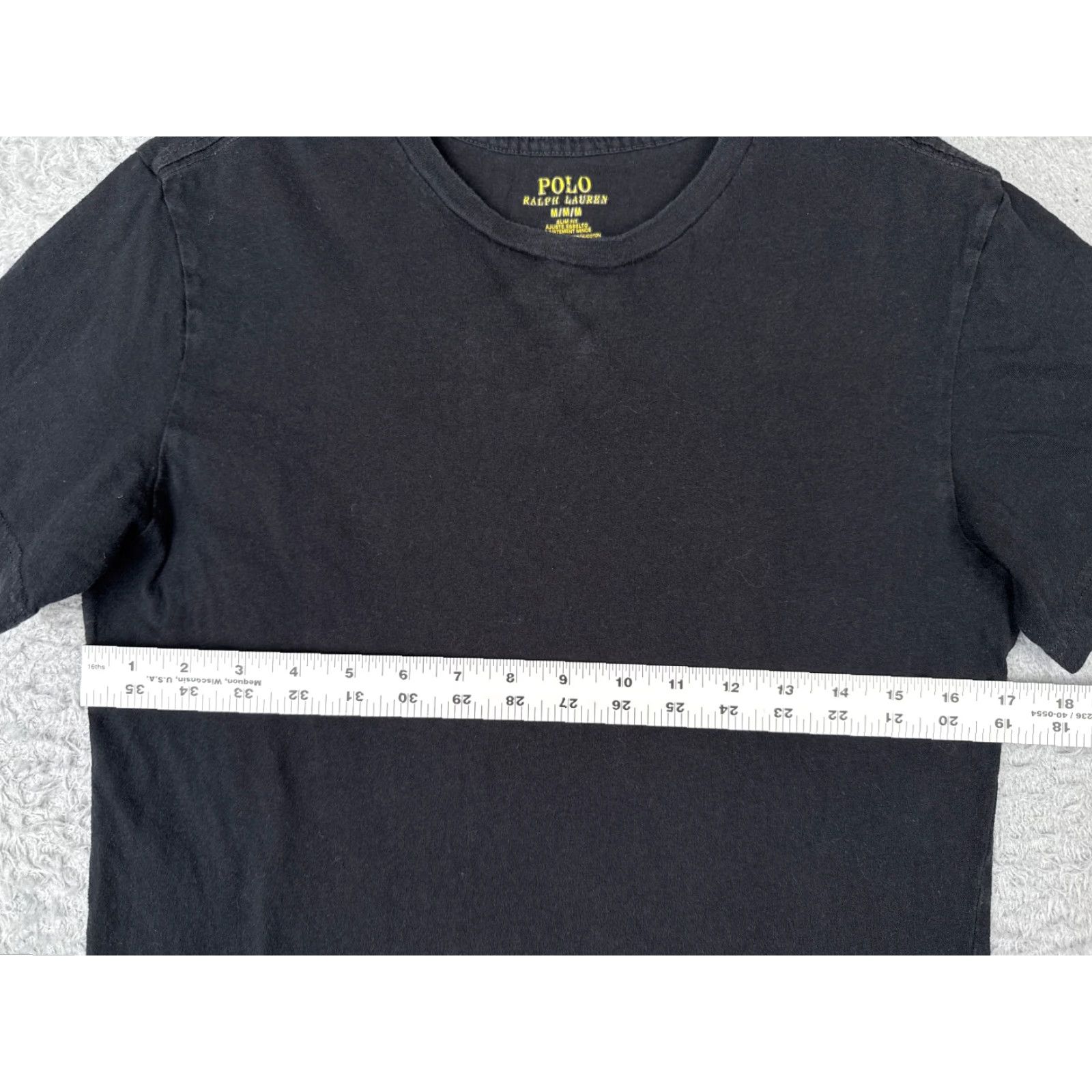 Ralph Lauren VINTAGE Polo Ralph Lauren Shirt Men Medium Black Crew Neck Short Sleeve Cotton Slim READ Size US M / EU 48-50 / 2 - 7 Thumbnail