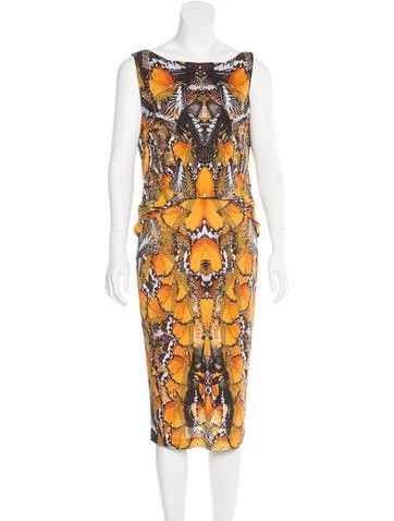 Alexander McQueen Alexander McQueen SS11 Butterfly Midi Dress Size S / US 4 / IT 40 - 2 Thumbnail