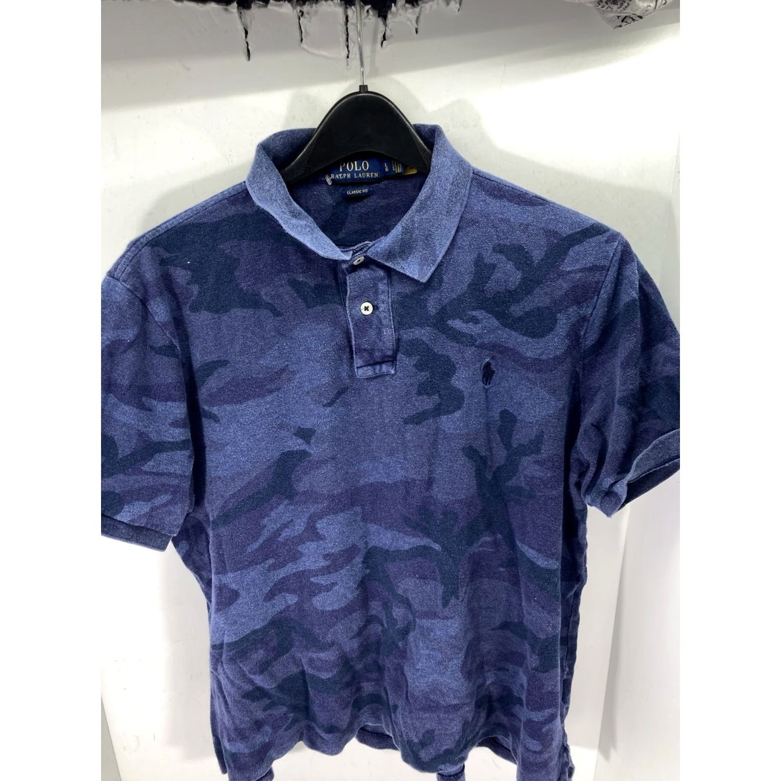 Ralph Lauren Ralph Lauren Polo Shirt Men L Blue Camouflage Short Sleeve Pullover Size US L / EU 52-54 / 3 - 2 Thumbnail