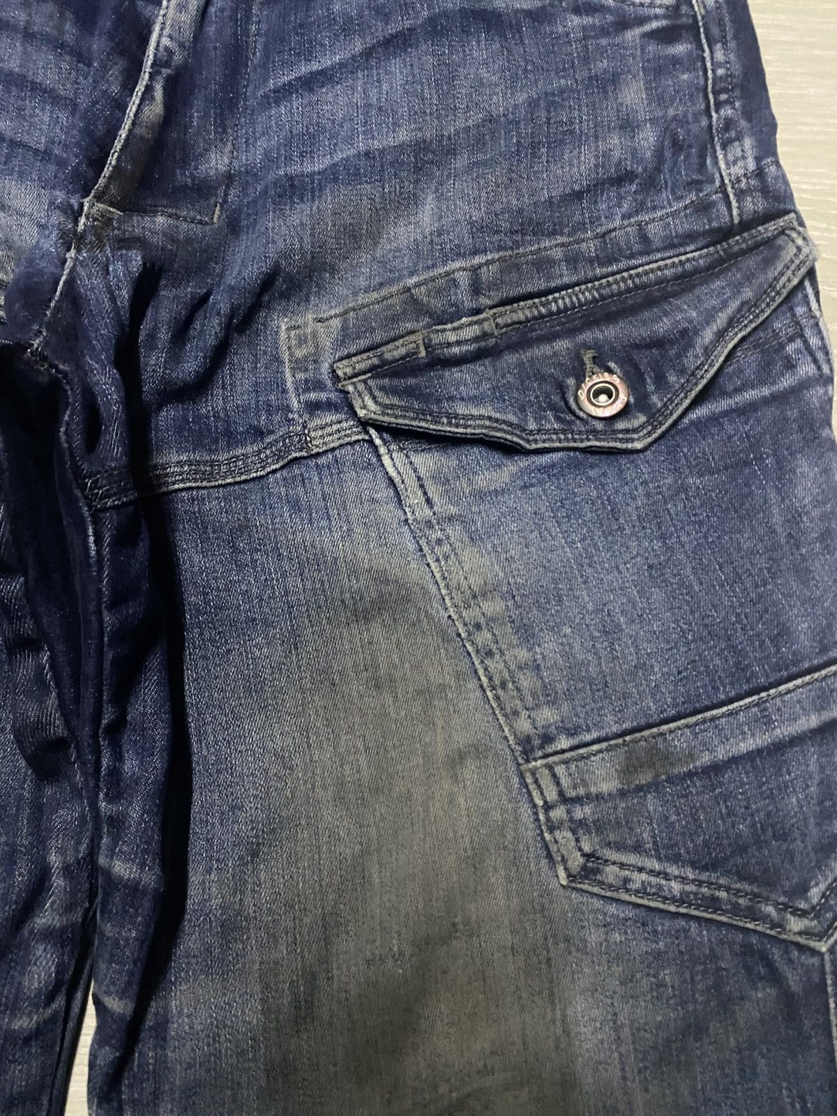 Dickies Vtg Dickies Blue Wash Double Knee Cargo Skinny Slim Jeans Size US 29 - 8 Thumbnail