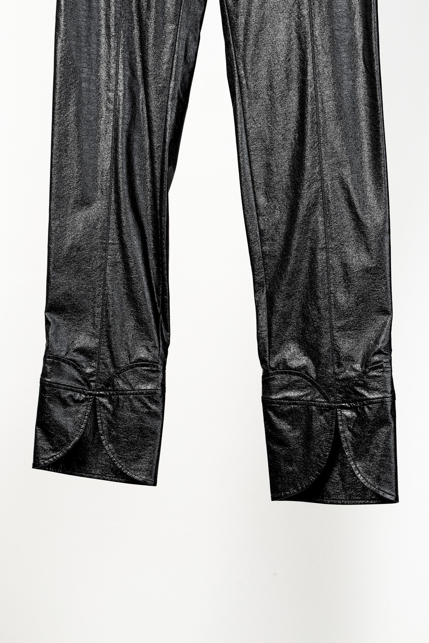 Courreges Courreges Black Shiny Crinkle Cuff Pants Size 25" / US 0 / IT 36 - 6 Thumbnail