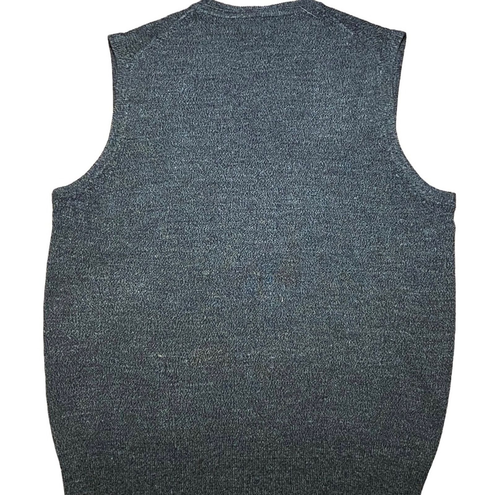 Dockers Dockers Medium Charcoal Gray Sweater Vest w/ Diamond Pattern Size US M / EU 48-50 / 2 - 2 Thumbnail