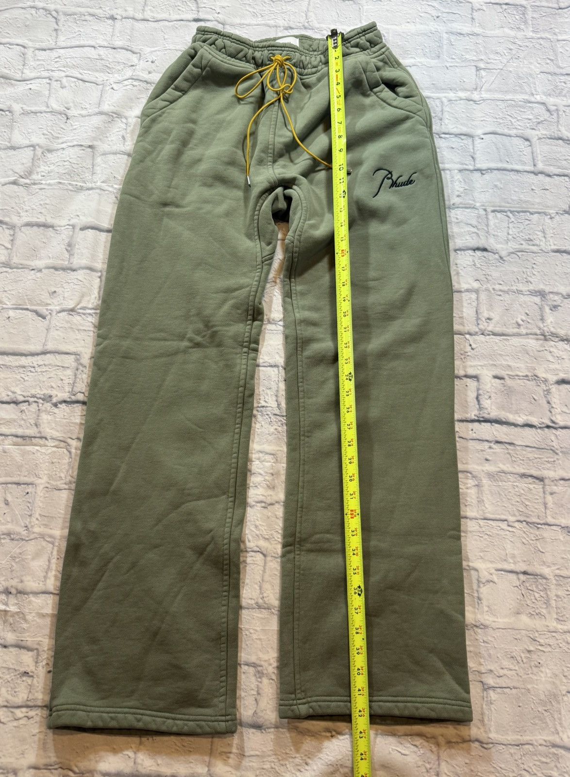 Rhude Rhude Embroidered Classic Sweatpants Sage Olive Oversized Size US 32 / EU 48 - 14 Thumbnail