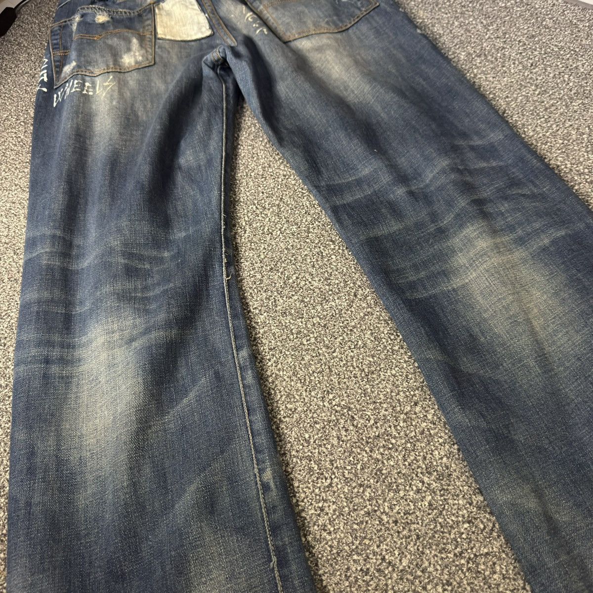 Japanese Brand Japanese Destroyed Karakuri Thrashed Denim Vintage Y2K Size US 34 / EU 50 - 12 Thumbnail