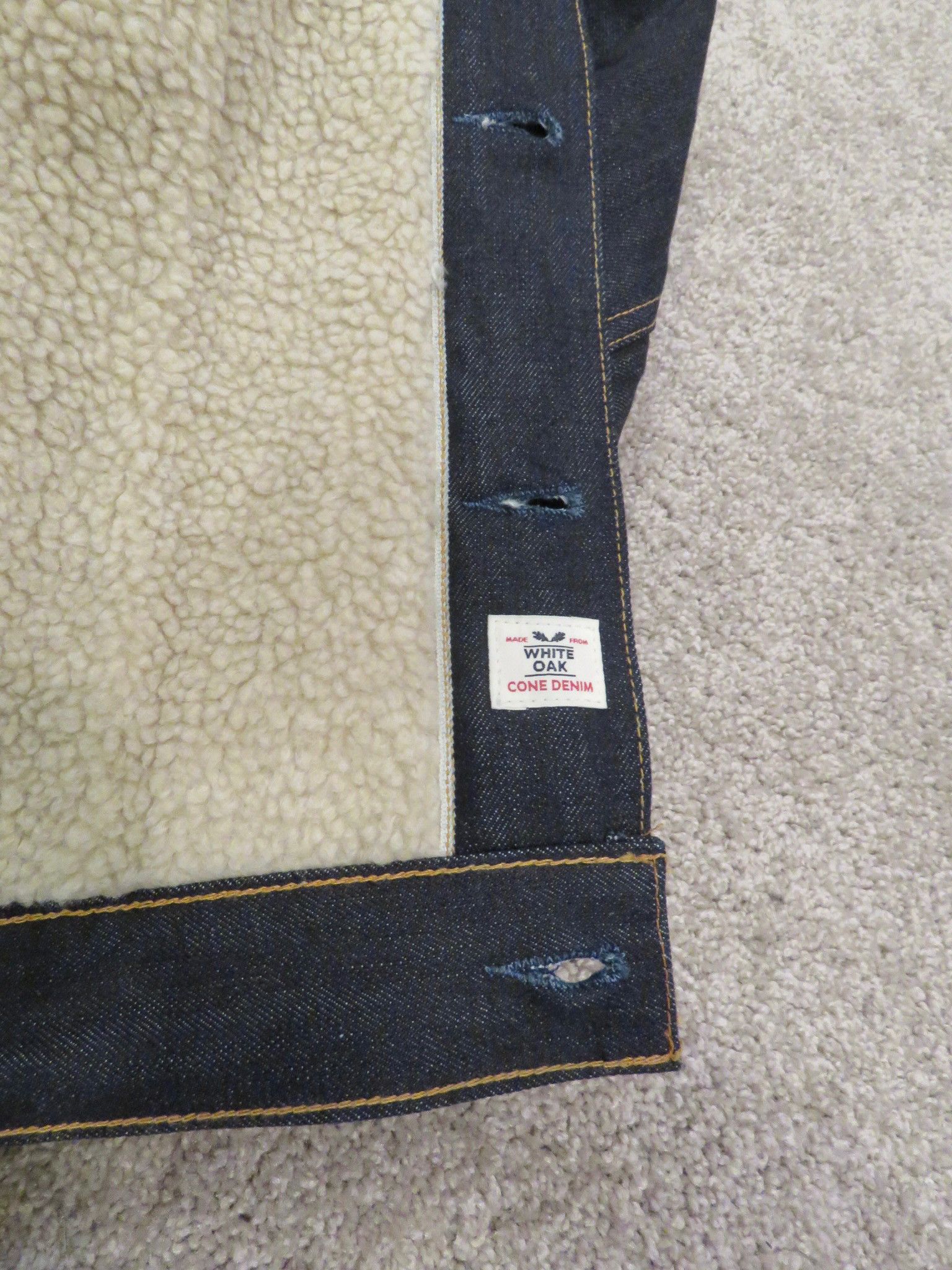 Tellason Tellason Sherpa Lined Denim Jacket White Oak, Large NWOT Size US L / EU 52-54 / 3 - 5 Thumbnail