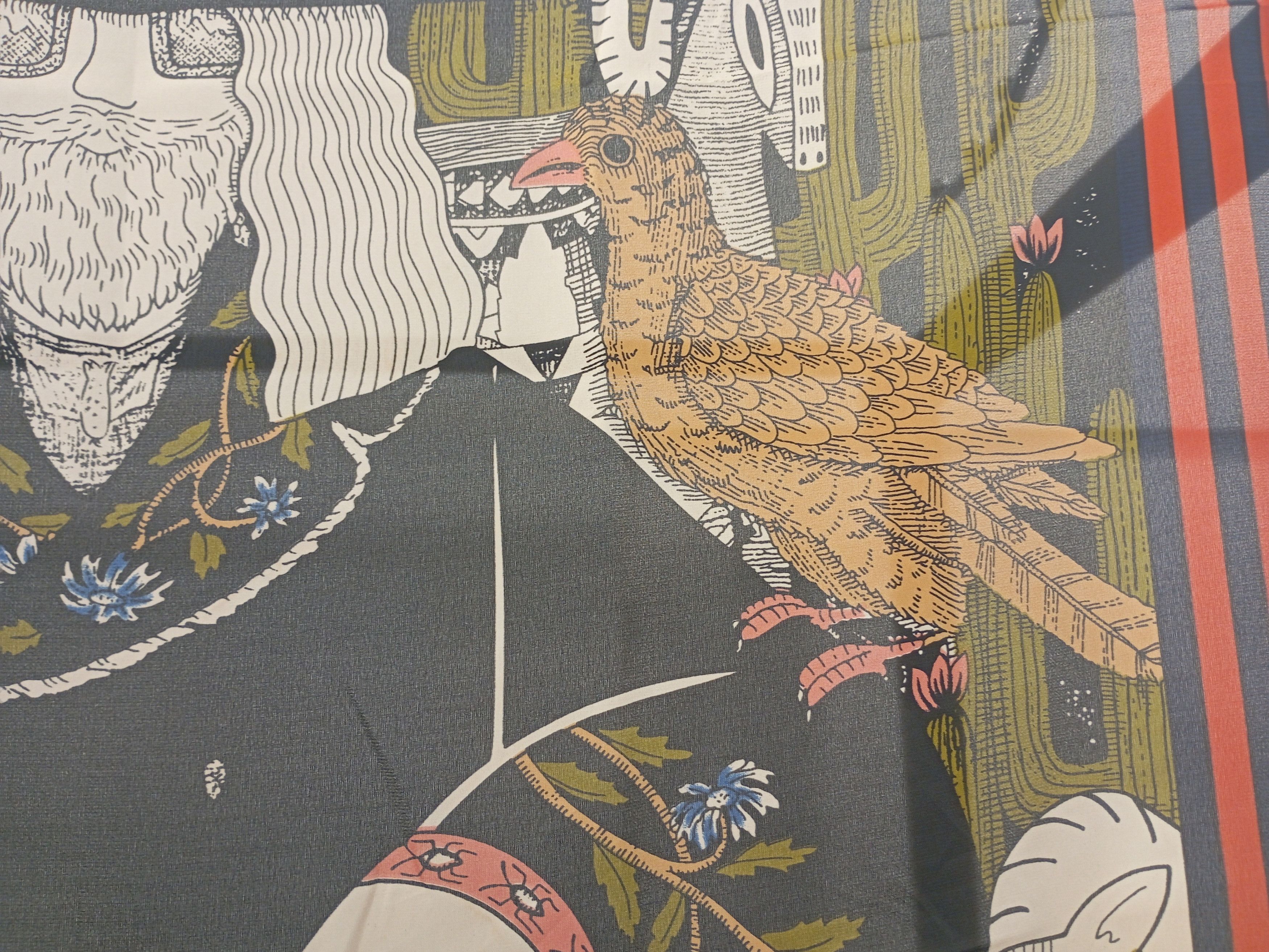Japanese Brand Skull scarves Home Wall decor scarf Size ONE SIZE - 3 Thumbnail