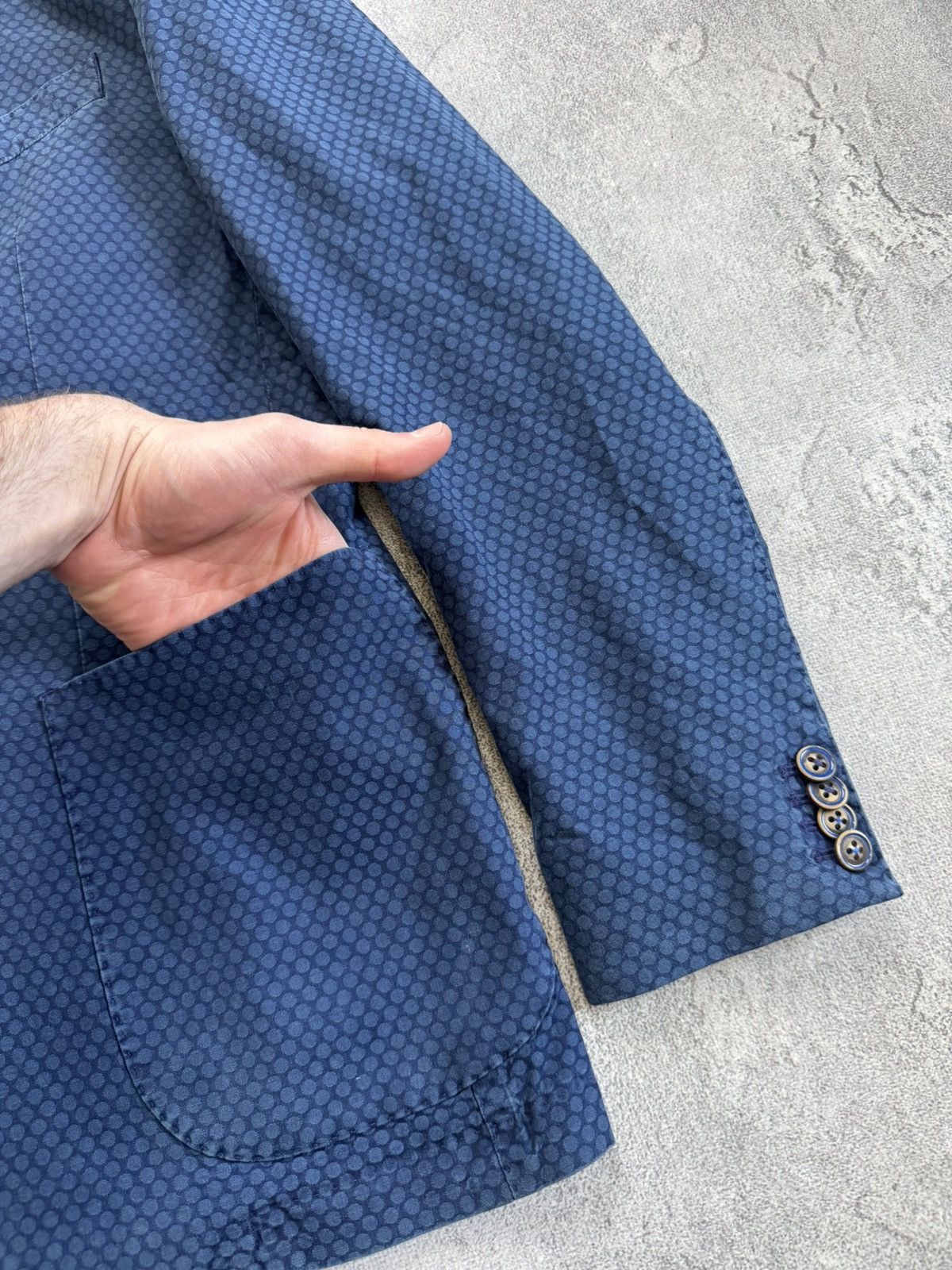 L.B.M. 1911 L.B.M. 1911 tailored cotton dotted blazer casual jacket Size 50R - 9 Thumbnail