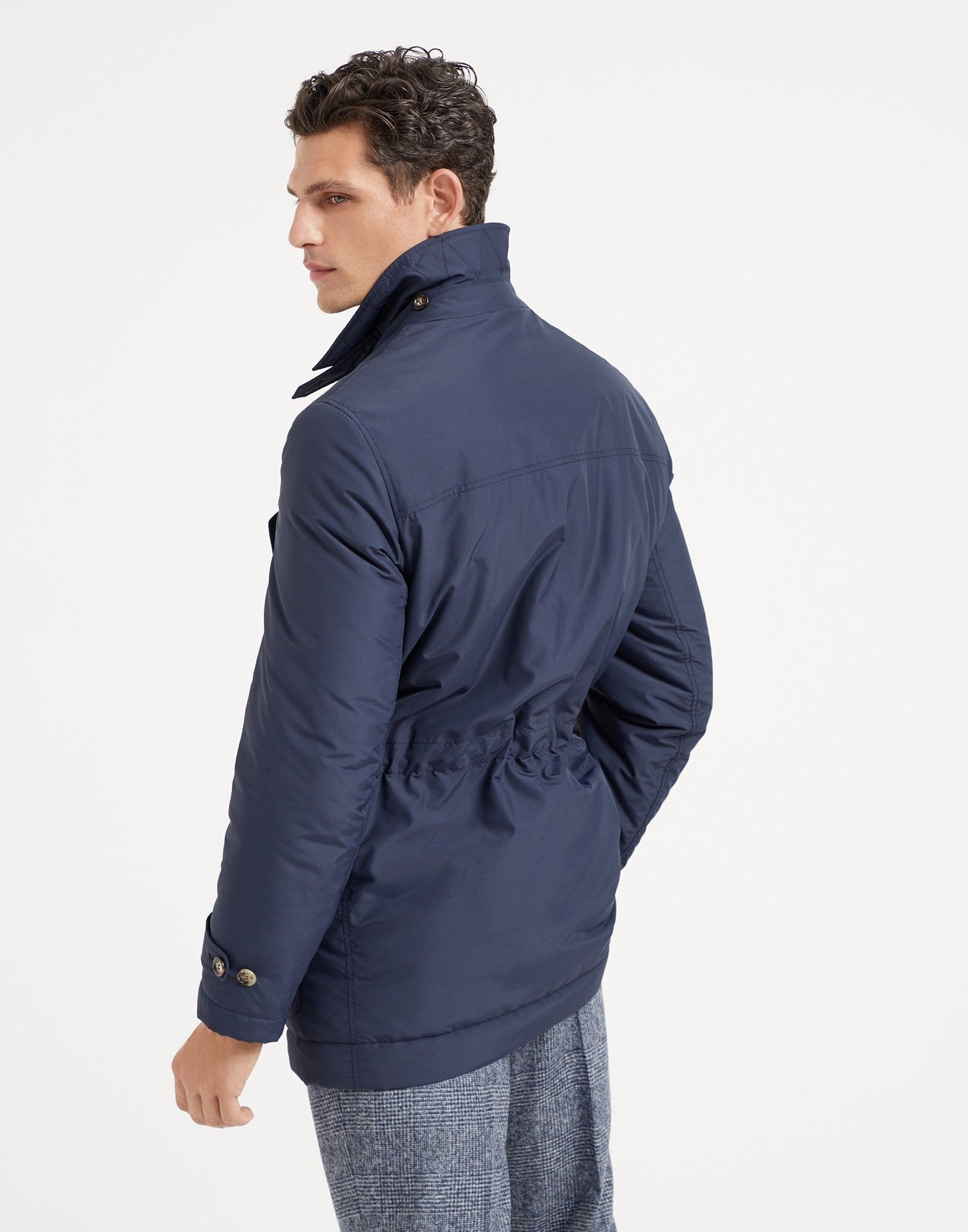 Brunello Cucinelli o1w1db10326 Wr Padded Jacket in Blue Size US L / EU 52-54 / 3 - 2 Thumbnail