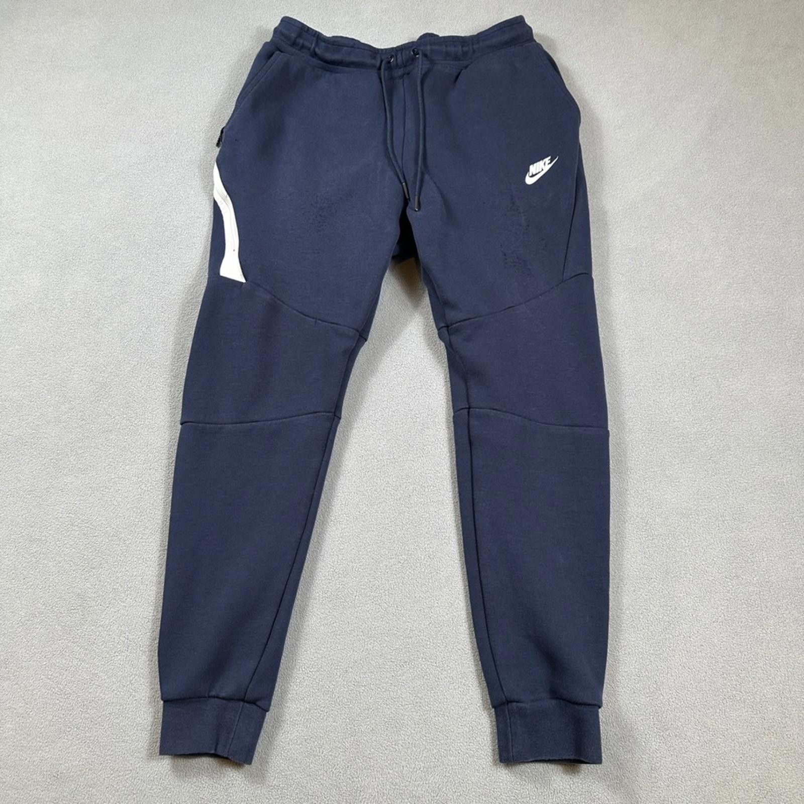Nike Nike Tech Fleece Jogger Pants Mens Medium Navy Blue Taper Size US 32 / EU 48 - 1 Thumbnail