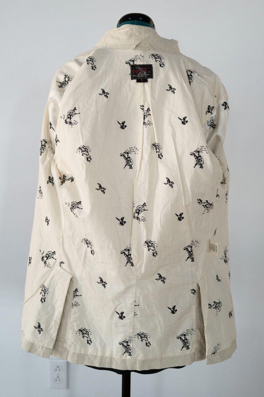Woolrich Woolen Mills Woolrich Ivory Linen Hunting Jacket Sz. L Size US L / EU 52-54 / 3 - 5 Thumbnail