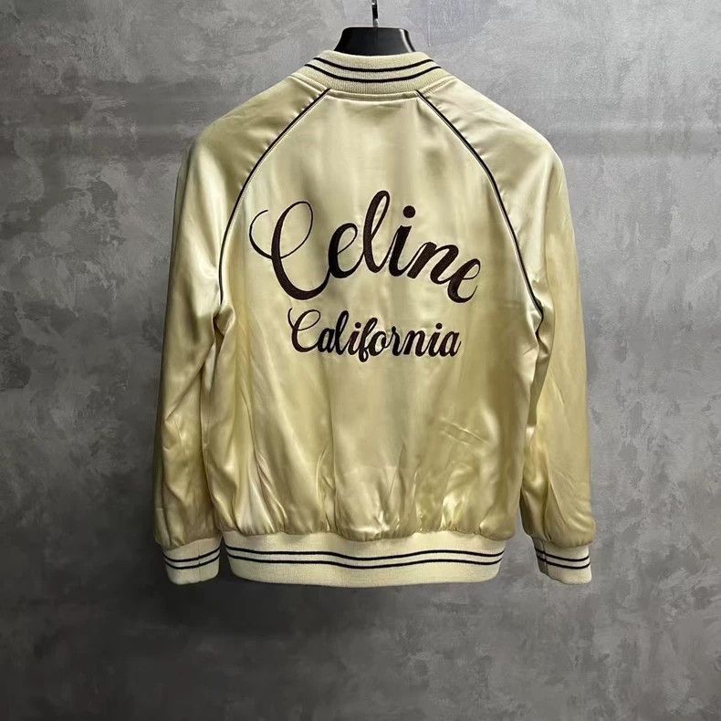 Celine Celine Beige Long Sleeve Baseball Jacket Size US M / EU 48-50 / 2 - 4 Thumbnail