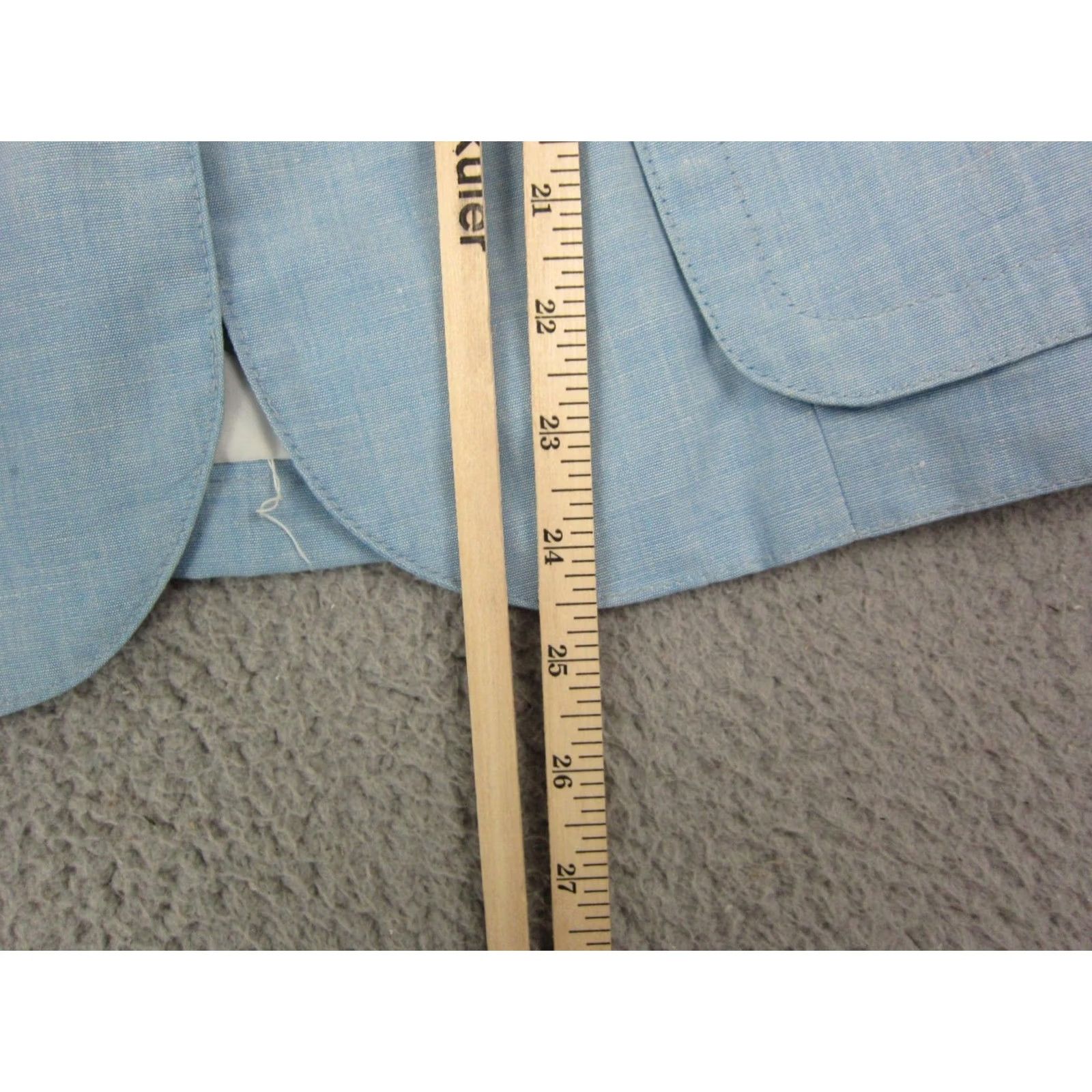 Vintage Vintage Leslie Fay Blazer Jacket Womens 8 Medium Blue 80s 90s Classic Pockets Regular Fit Leather? (note: placeholder) Size M / US 6-8 / IT 42-44 - 6 Thumbnail