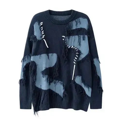 Other Knitted Sweater American Loose Pullover Harajuku Style Size US L / EU 52-54 / 3 - 3 Thumbnail