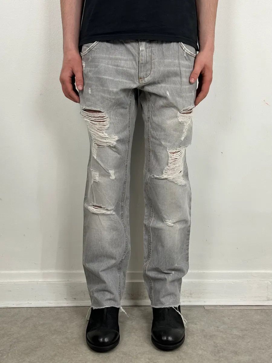 Dolce & Gabbana AW2010 Dolce & Gabbana Distressed Grey Denim Jeans Size 28" / US 6 / IT 42 - 1 Thumbnail