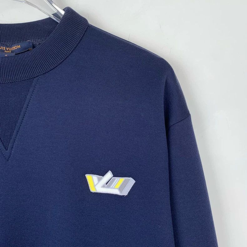 Louis Vuitton Louis Vuitton Blue cotton hoodie patchwork dress with embr Size S / US 4 / IT 40 - 3 Thumbnail