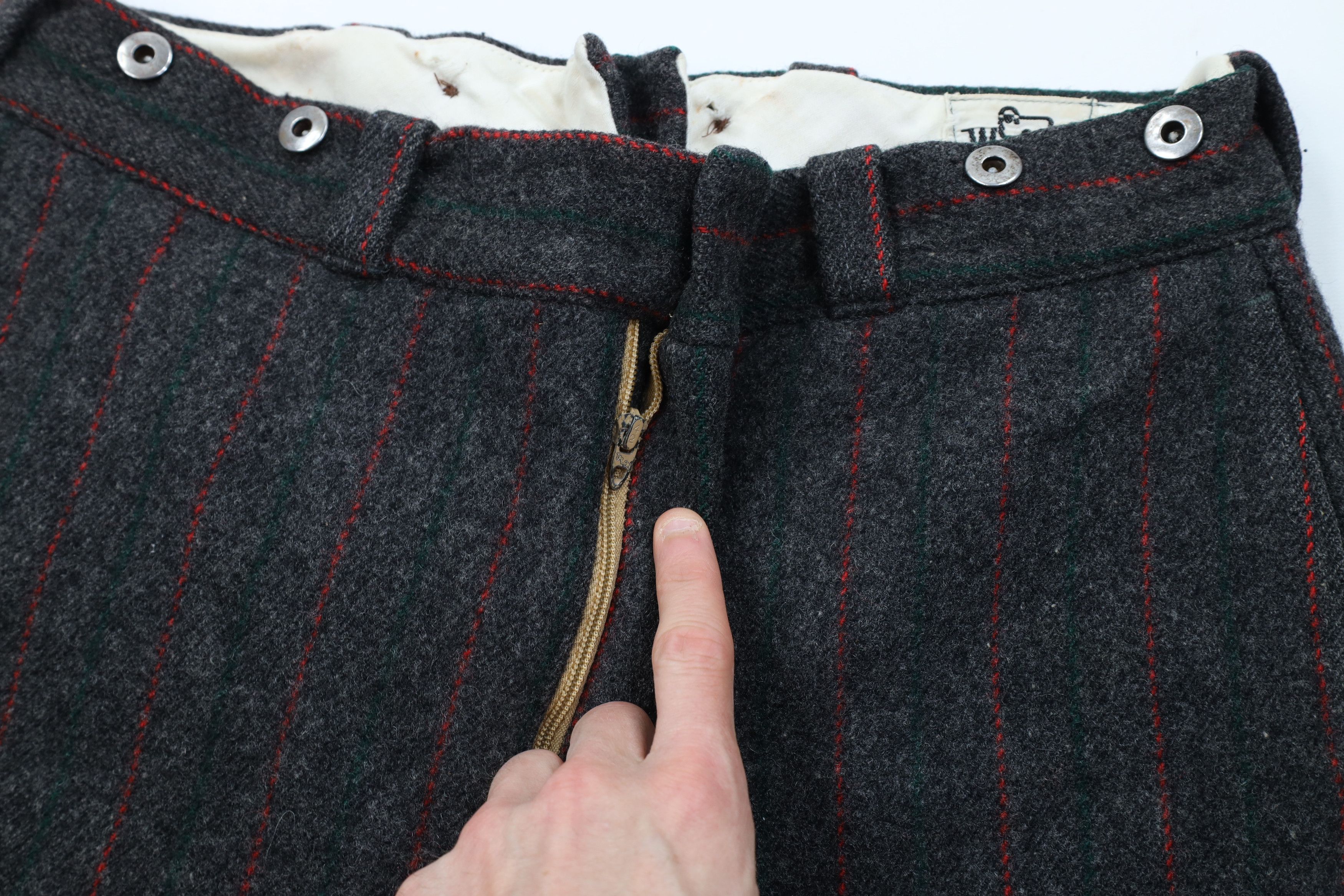 Woolrich Woolen Mills Vintage 70s Woolrich Heavy Wool Striped Wide Leg Pants USA Size US 34 / EU 50 - 8 Thumbnail