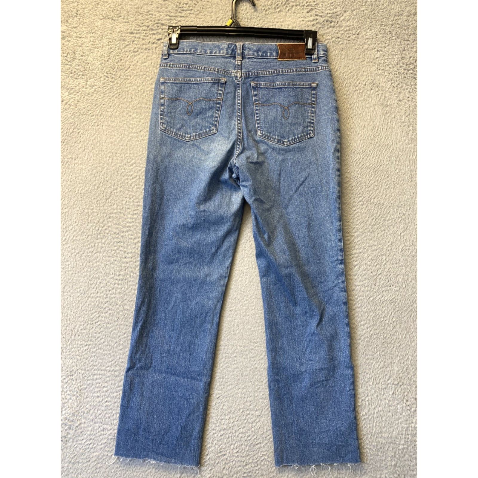Ralph Lauren Lauren Ralph Lauren Jeans Women’s Size 6 Americana Slim Denim Blue - /159-12 Zip Denim Belted Slimming Straight 28 Inseam Pants Size 28" / US 6 / IT 42 - 7 Thumbnail