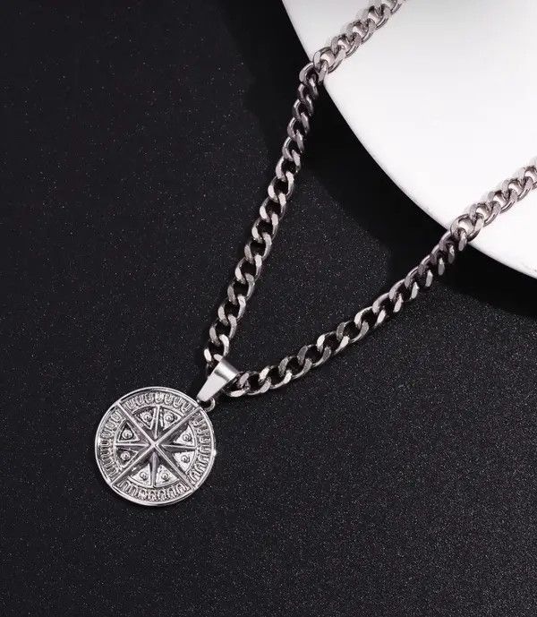 Jewelry Compass pendant 50cm necklace vintage vibe Size ONE SIZE - 4 Thumbnail