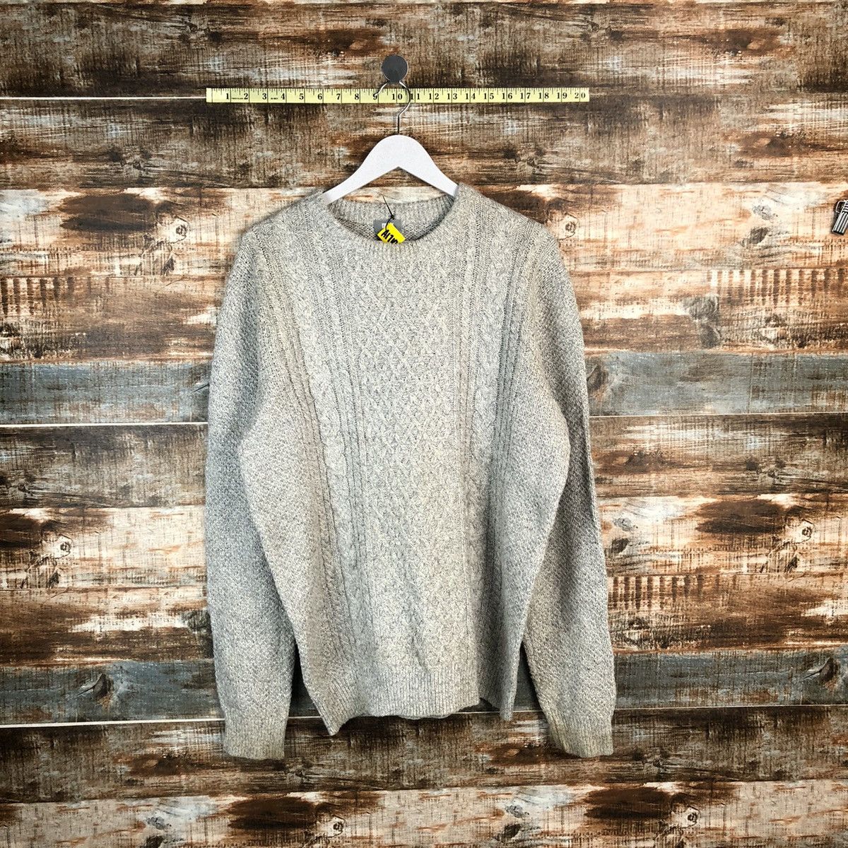 Homespun Knitwear × Japanese Brand × Vintage Uniqlo Heatech Grey Knitwear #A1710 Size XL / US 12-14 / IT 48-50 - 1 Thumbnail