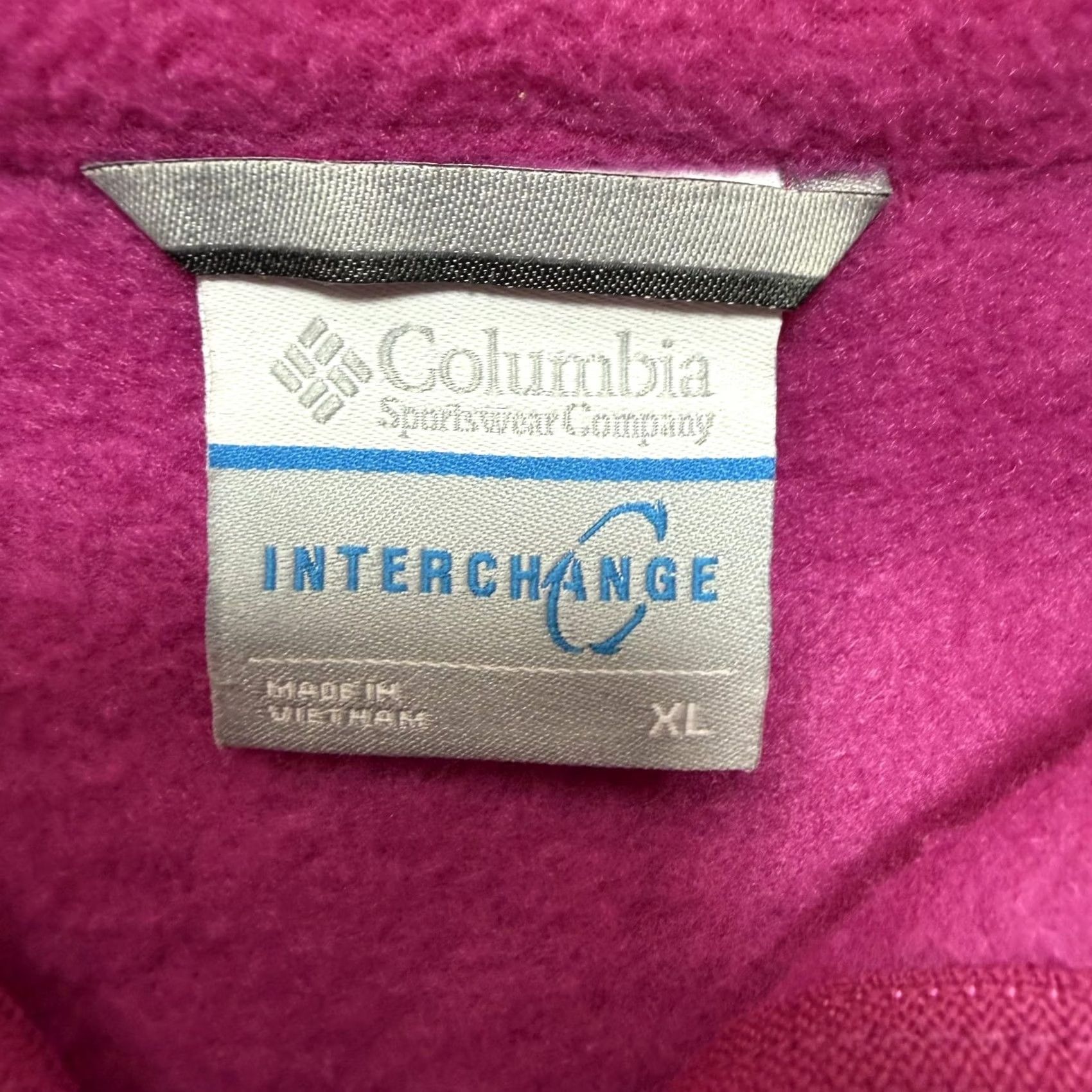 Pinko Columbia Fleece Jacket Womens XL Pink Full Zip Interchange Collared Pockets Jacket/Coat Short Sleeve? Size XL / US 12-14 / IT 48-50 - 3 Thumbnail
