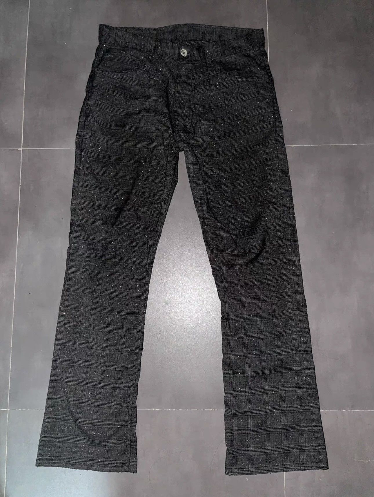 Le Grande Bleu (L.G.B.) L.G.B. Silver lining checkered denim pants Size US 29 - 1 Thumbnail