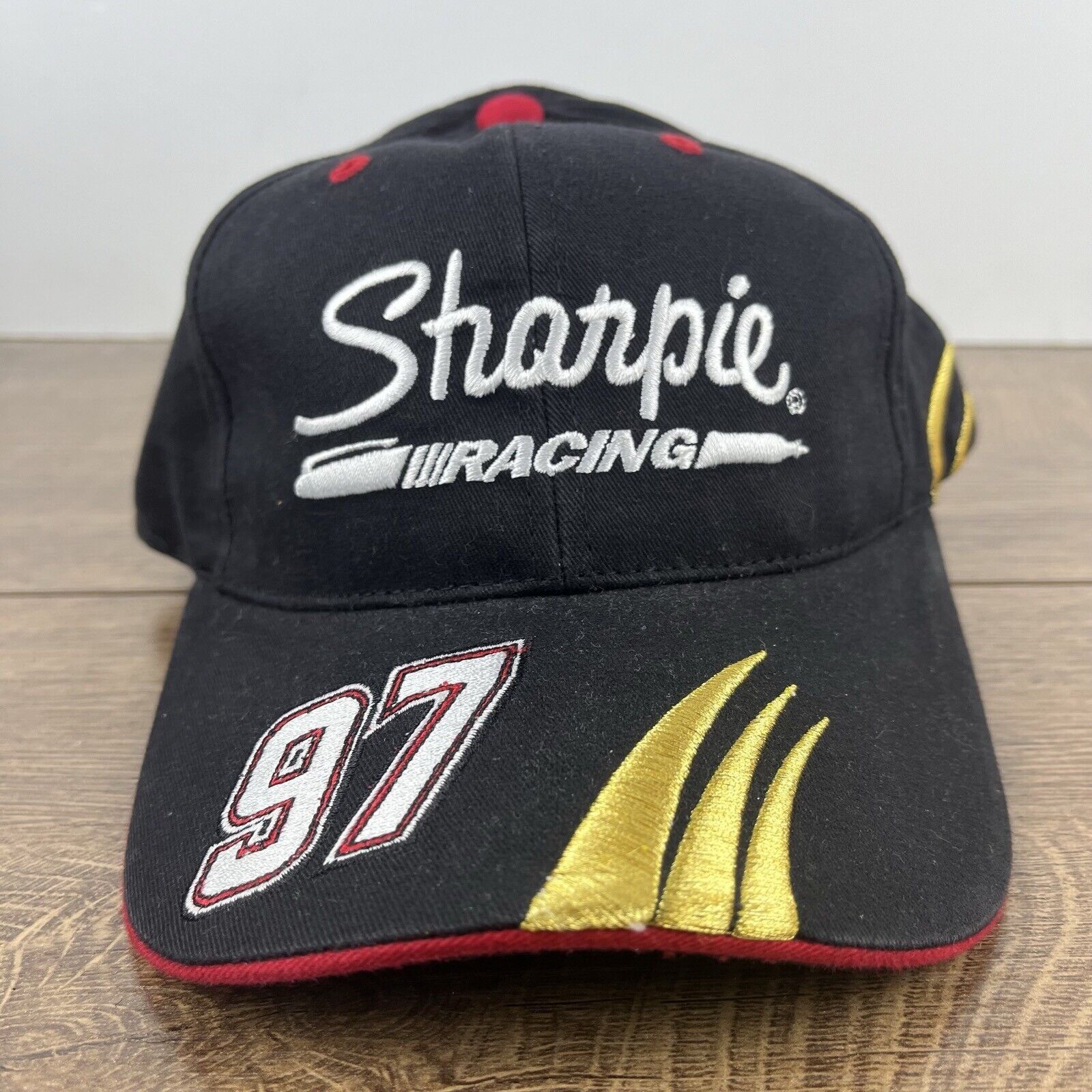 Other Kurt Busch Hat Sharpie Racing 97 Hat NASCAR Hat Black Hat Ad Size ONE SIZE - 1 Thumbnail