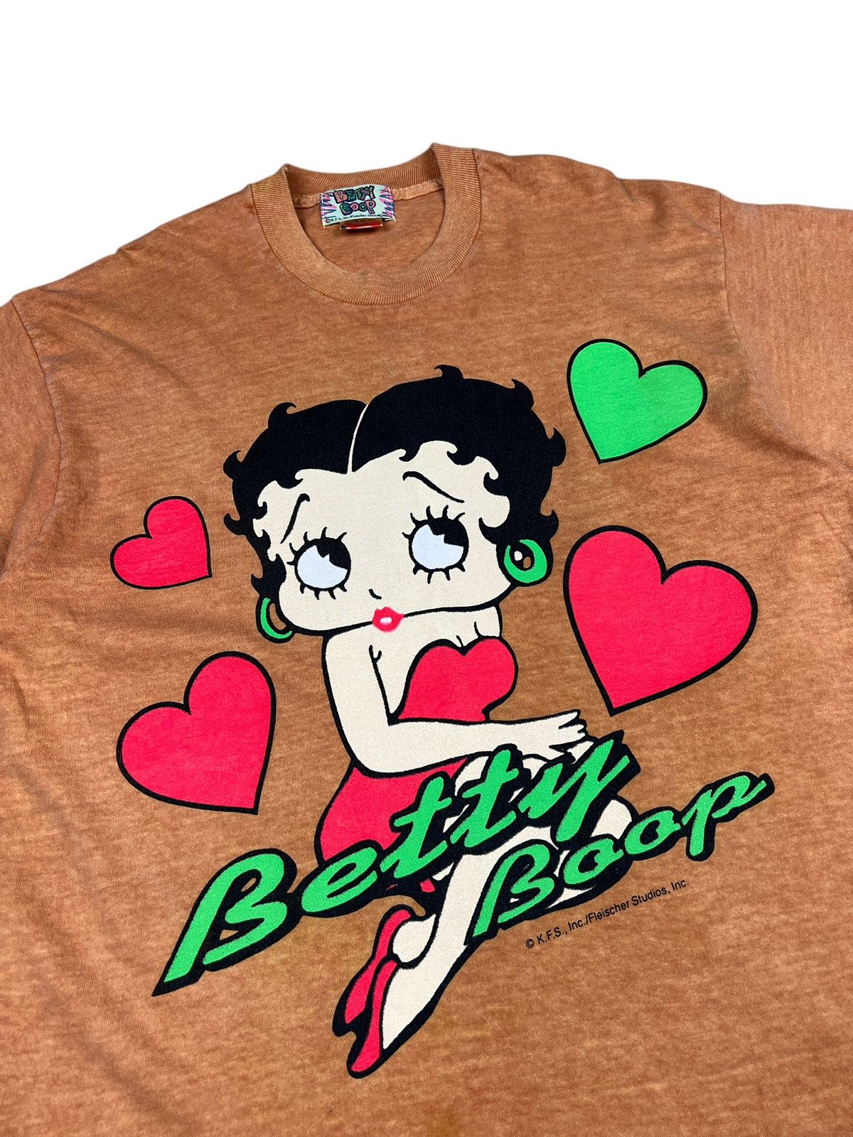 Cartoon Network × Vintage Vintage 90s Betty Boop Washed Brown Tshirt Size US L / EU 52-54 / 3 - 3 Thumbnail