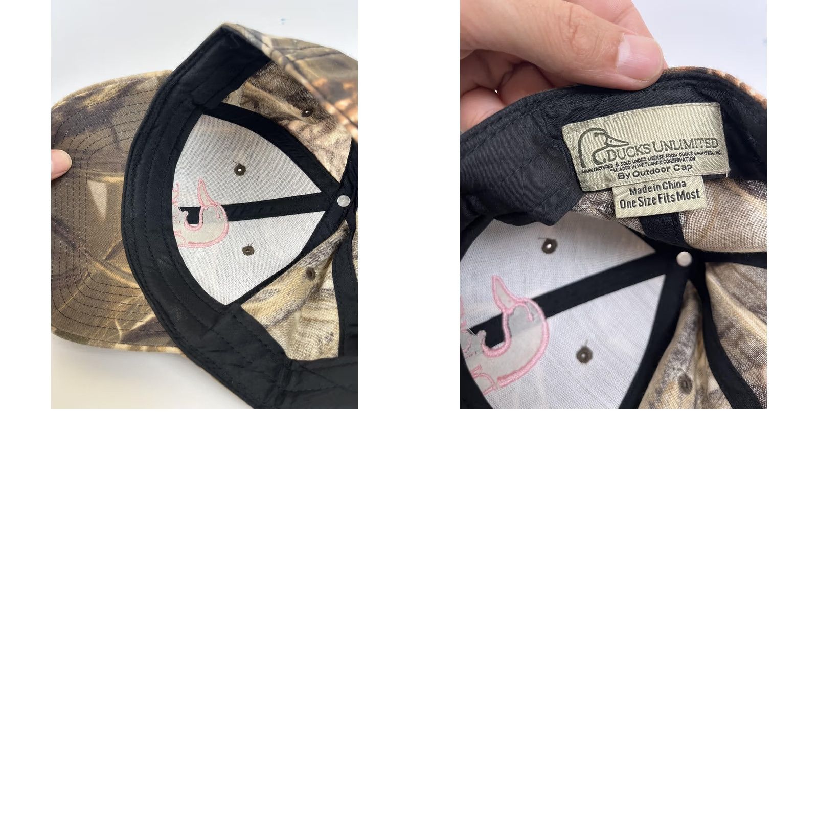 Pinko Ducks Unlimited Hat Cap Strap Back Womens One Size Brown Pink Logo Camo Hunting Size ONE SIZE - 8 Thumbnail