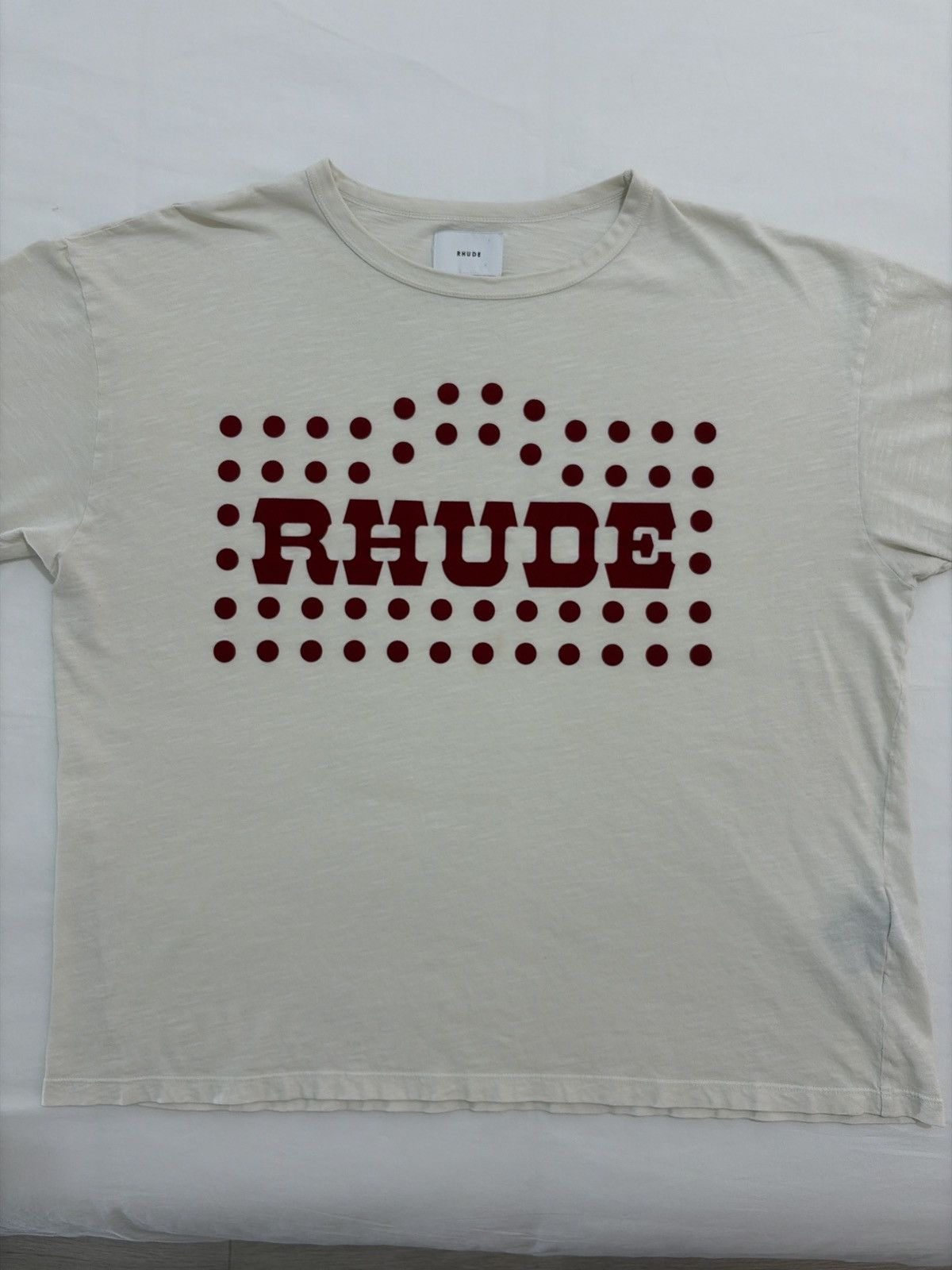 Rhude Rhude Flocked Burnout Tee Size US L / EU 52-54 / 3 - 4 Thumbnail