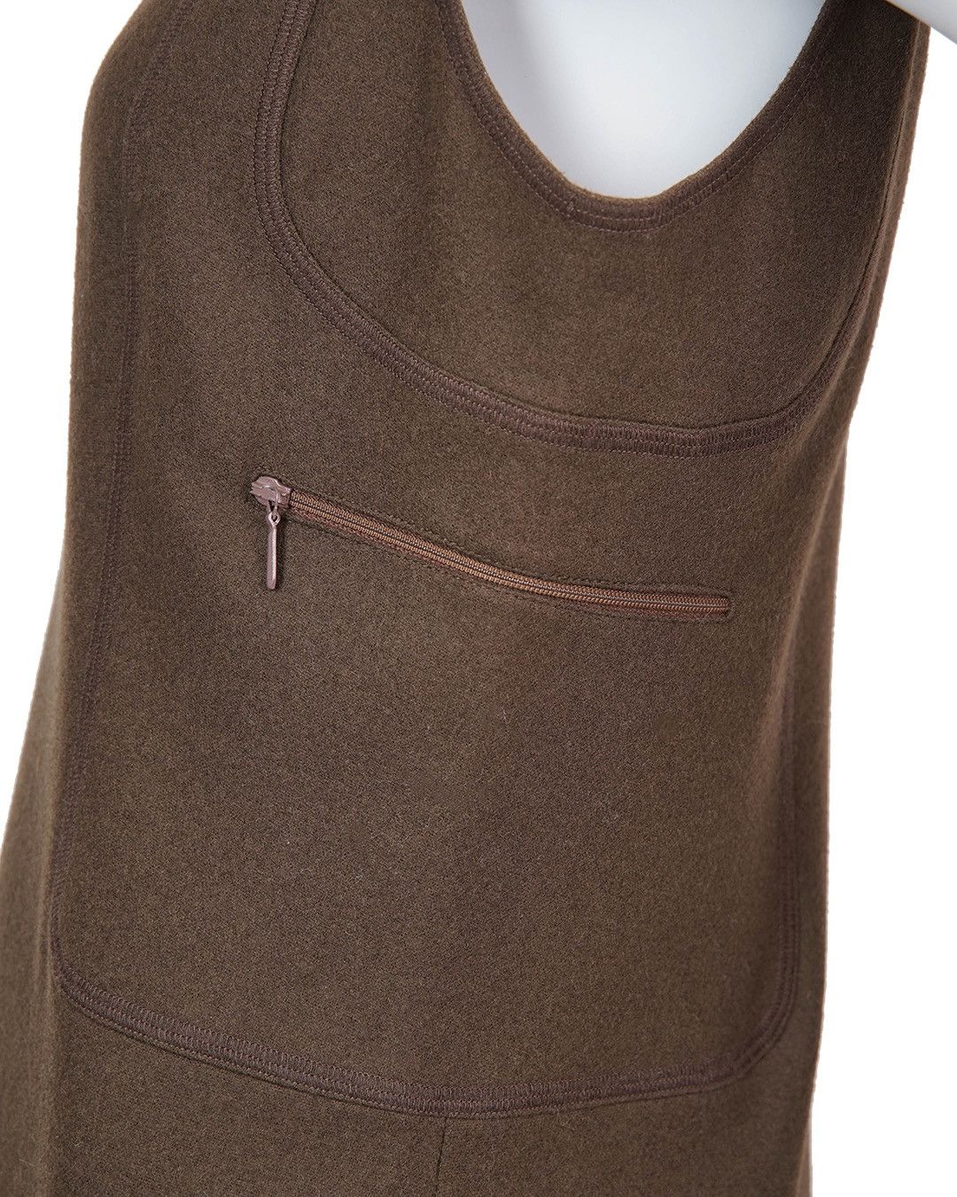 Miu Miu Miu Miu S/S1999 Wool Mid-Length Dress in Brown Size M / US 6-8 / IT 42-44 - 6 Thumbnail
