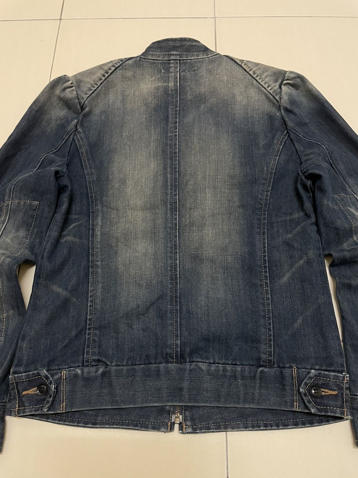 Japanese Brand RNA Inc. Woman Denim Bikers Jacket Size M / US 6-8 / IT 42-44 - 9 Thumbnail
