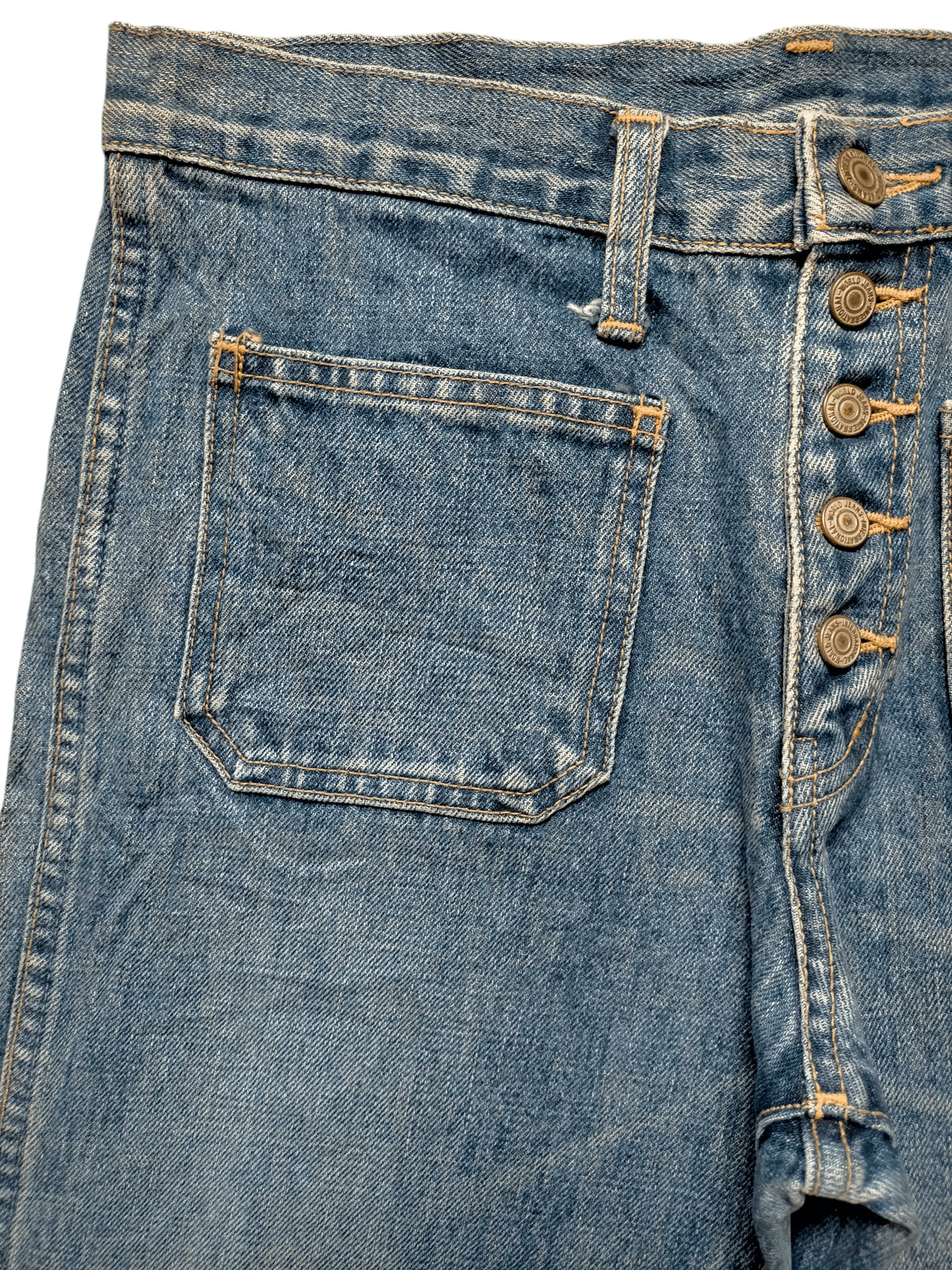 Hysteric Glamour × Japanese Brand Flare Jeans Vtg Bison Japan Bell Bottom Boot cut Denim Size US 30 / EU 46 - 4 Thumbnail