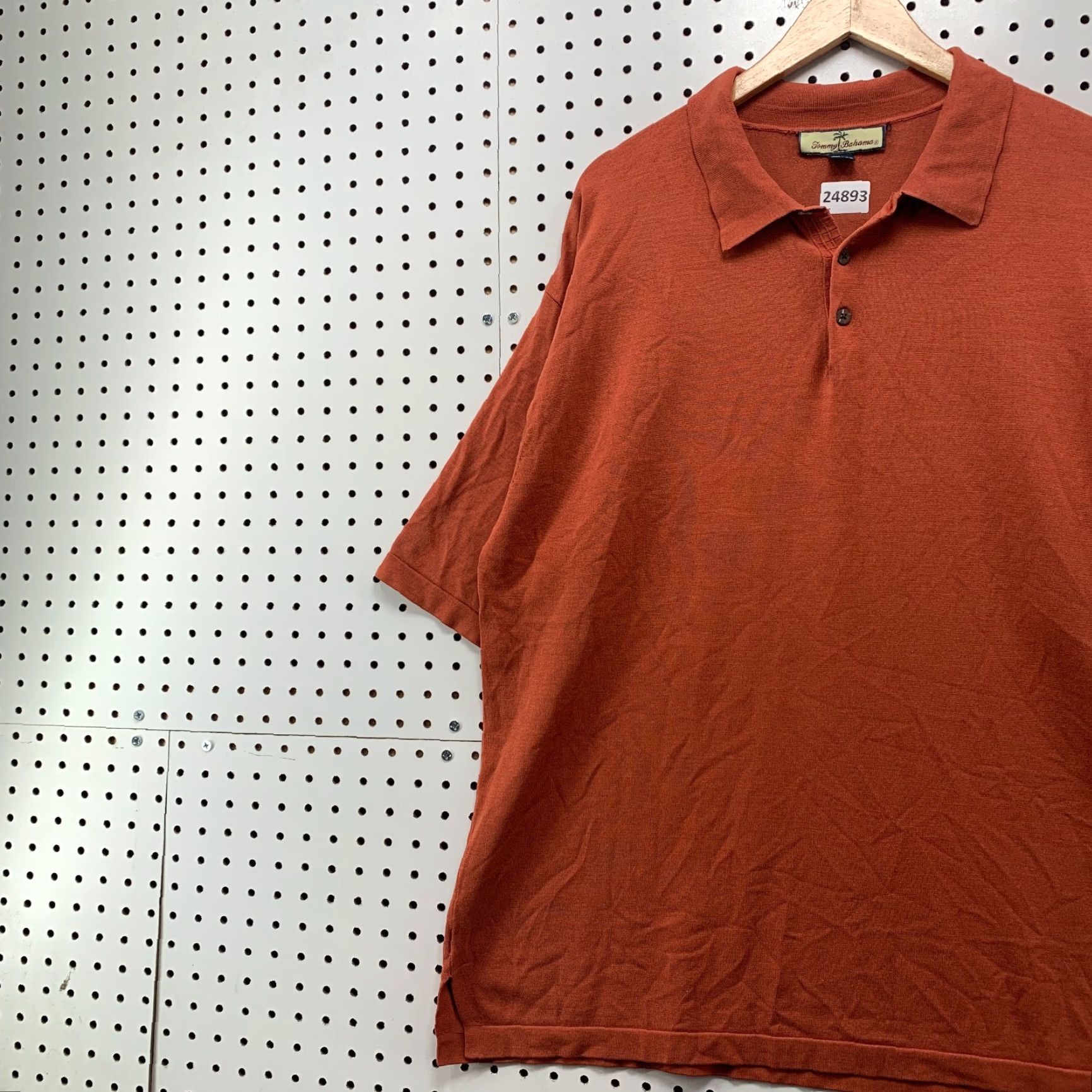 Tommy Bahama VINTAGE Tommy Bahama Polo Shirt Men Adult XL Short Sleeve Collared Silk Blend Burnt Orange 26x31 Size US XL / EU 56 / 4 - 3 Thumbnail
