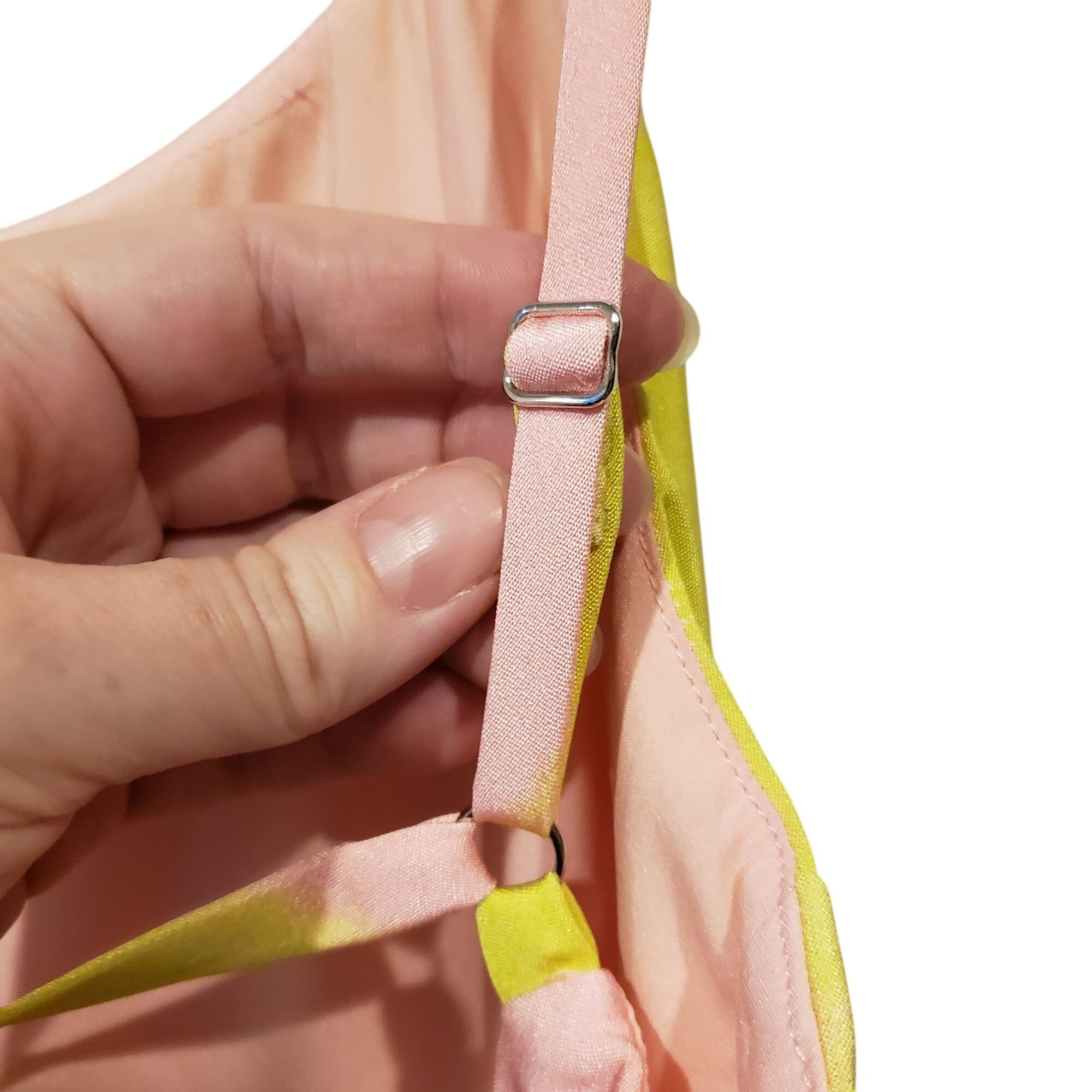 Brandon Maxwell NEW Brandon Maxwell Backless Maxi Slip Dress Pink Yellow Str Size XS / US 0-2 / IT 36-38 - 6 Thumbnail