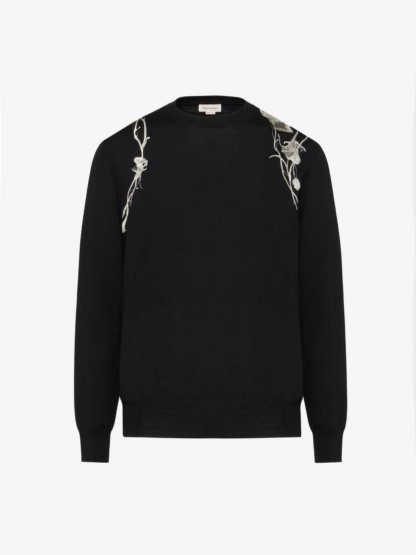 Alexander McQueen o1w1db10725 Pressed Flower Harness Jumper in Black Size US S / EU 44-46 / 1 - 2 Thumbnail