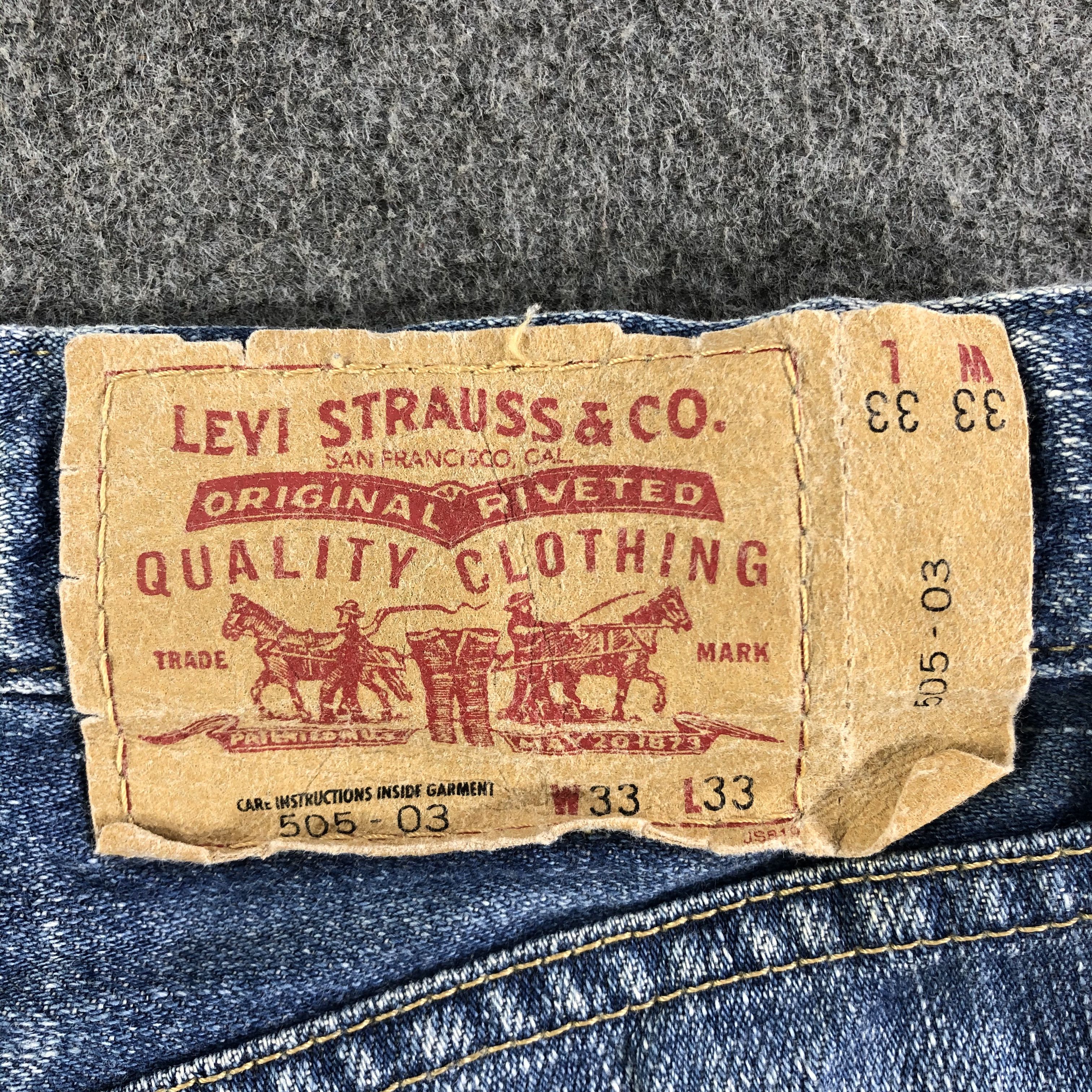 Levi's 90s Vintage Blue Wash Levis 505 Jeans-J2897 Size US 33 - 5 Thumbnail