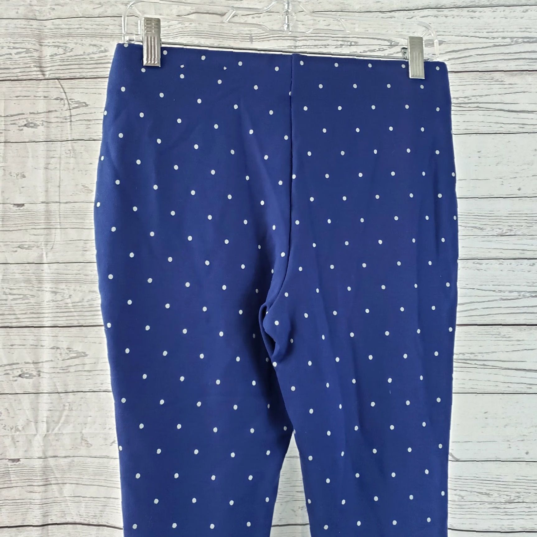 Vintage Chico's Womens Leggings Sz S Blue White Polka Dot Mid Rise Rayon Blend Pants Size 28" / US 6 / IT 42 - 5 Thumbnail