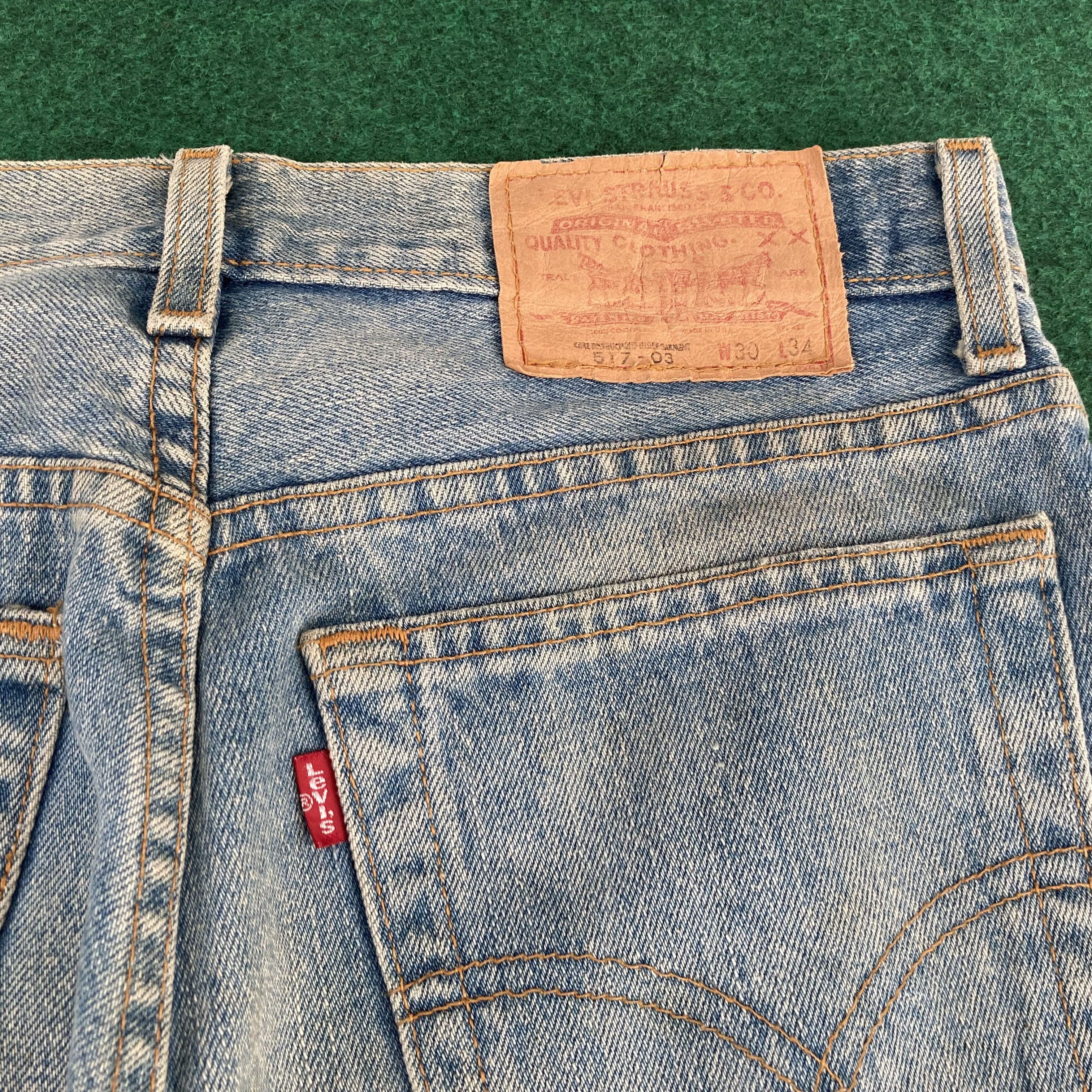 Levi's Vtg Levis 517 Denim Bootcut Sz 29 Faded Punk Grunge Jeans Size US 29 - 9 Thumbnail