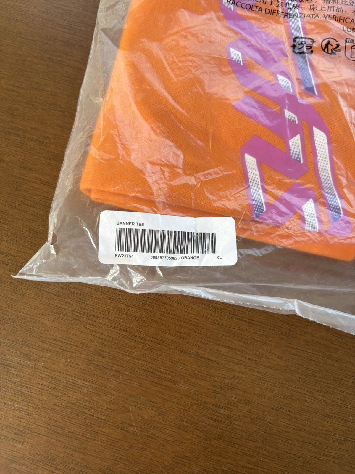 Supreme Supreme Banner Tee FW23 Orange Size US XL / EU 56 / 4 - 2 Thumbnail