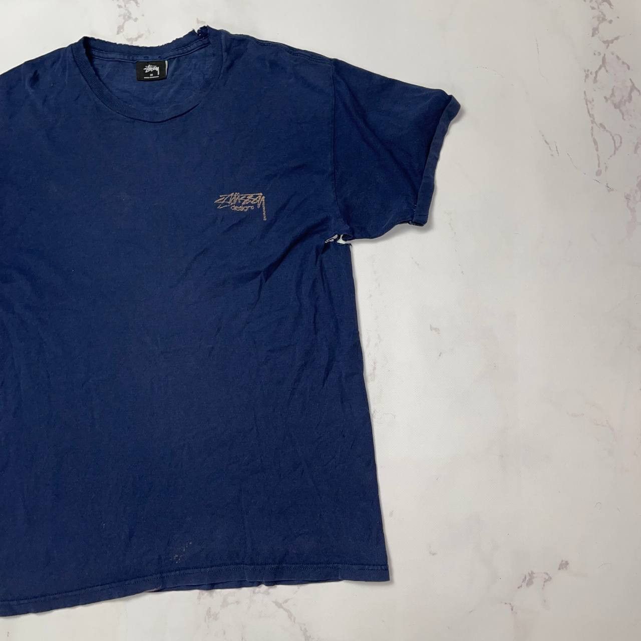Stussy Vintage Stussy T-Shirt HandMade Navy blue Size M Size US M / EU 48-50 / 2 - 3 Thumbnail